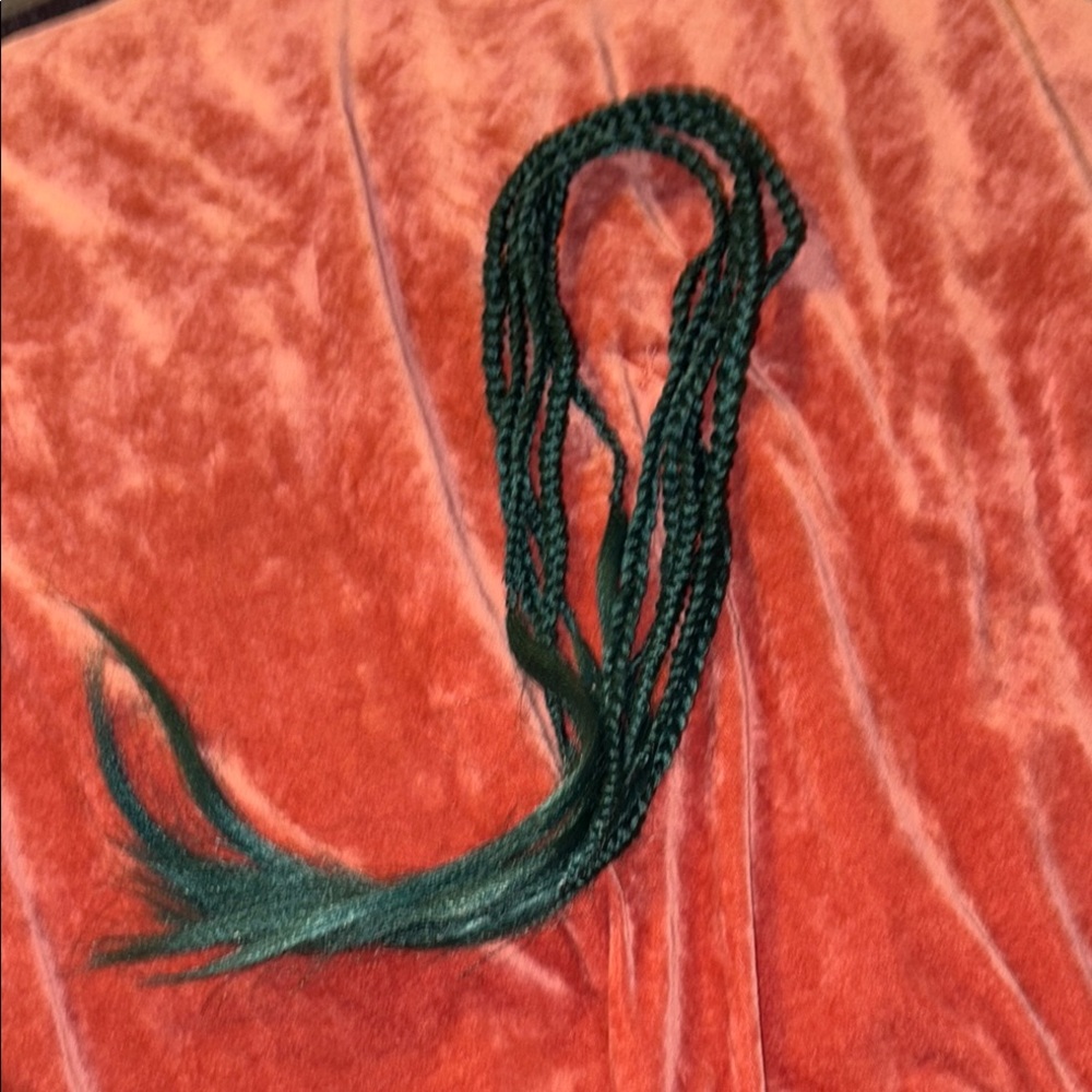 Emerald green Braided Hair Extension